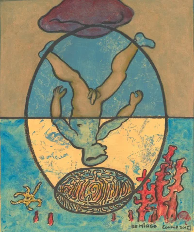 Print de Aluminio de "Print de "Hombre y cerebro""