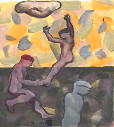 Hombre saltando a nube