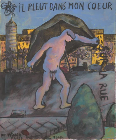 Print de Aluminio de "Print de "Il pleut dans mon coeur""