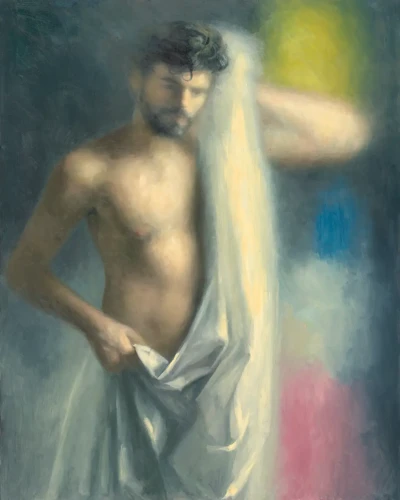 Bernardo with white sheet