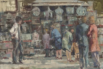 Print de aluminio de "Pajarería en las Ramblas"