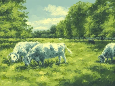 Cows Grazing