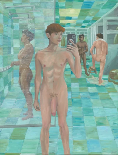 Selfie in the showers