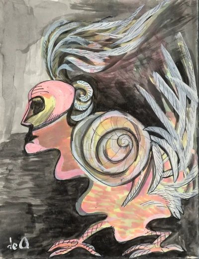 Print de Aluminio de "Print de "Hombre pájaro""