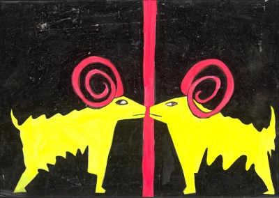 Print de Aluminio de "Print de "Guerra de machos cabrones""