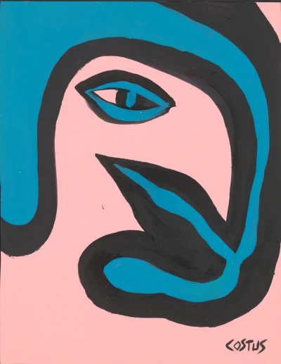 Pájaro salmón sobre azul