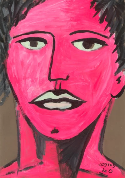 Print de Aluminio de "Print de "Retrato rosa chico""