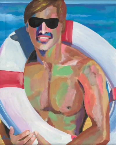 Print de Aluminio de "Print de "Bañista rubio""