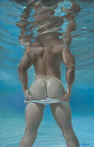 Bajo el agua, saludo al Covid