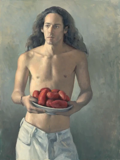 Pol with bowl of tomatoes