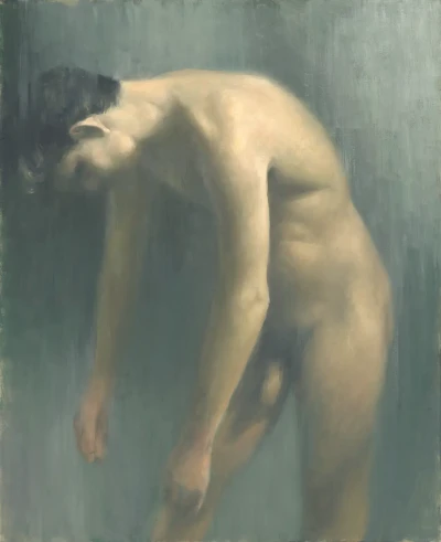 Aluminum print of "Felix behind the screen II"