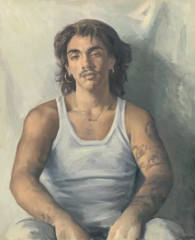 Portrait of a man with tattoos