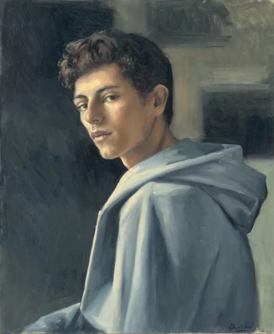 Felix with white hoodie