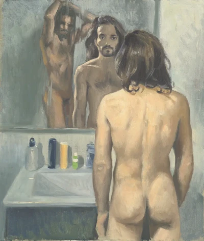 Rai, reflection in mirror