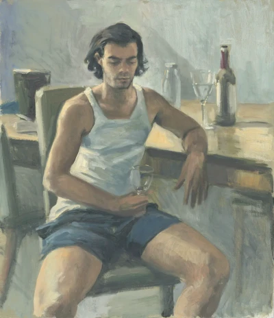 Manel, study for La Sobremesa