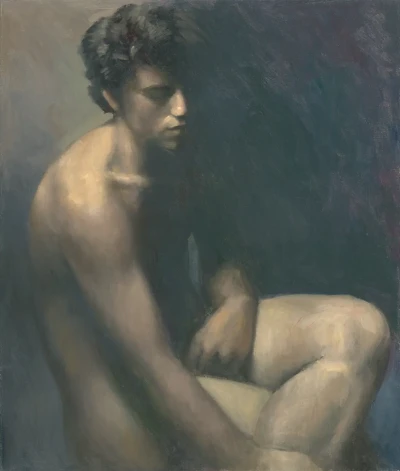 Aluminum print of "Felix seated"